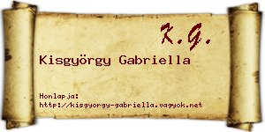Kisgyörgy Gabriella névjegykártya