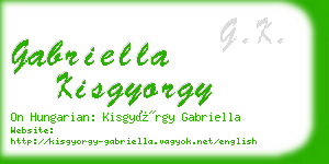 gabriella kisgyorgy business card
