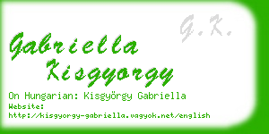 gabriella kisgyorgy business card